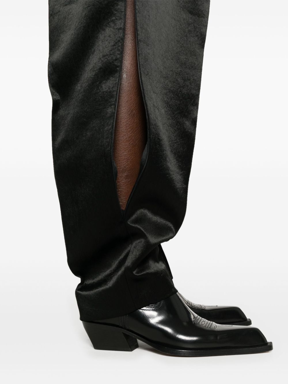 high-waist tapered trousers - 5