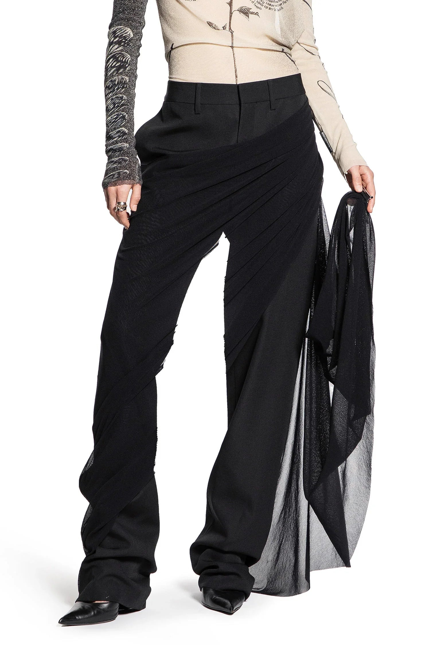 Tailored-Pants-With-Mesh-Sarong - 6