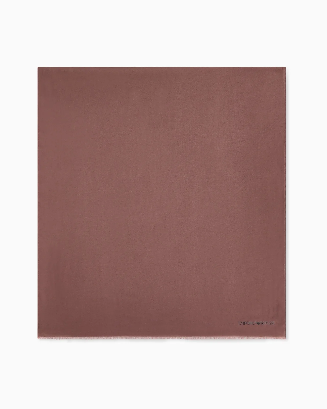 STOLE IN VISCOSE AND MODAL WITH FRINGES AND PRINTED LOGO - 1