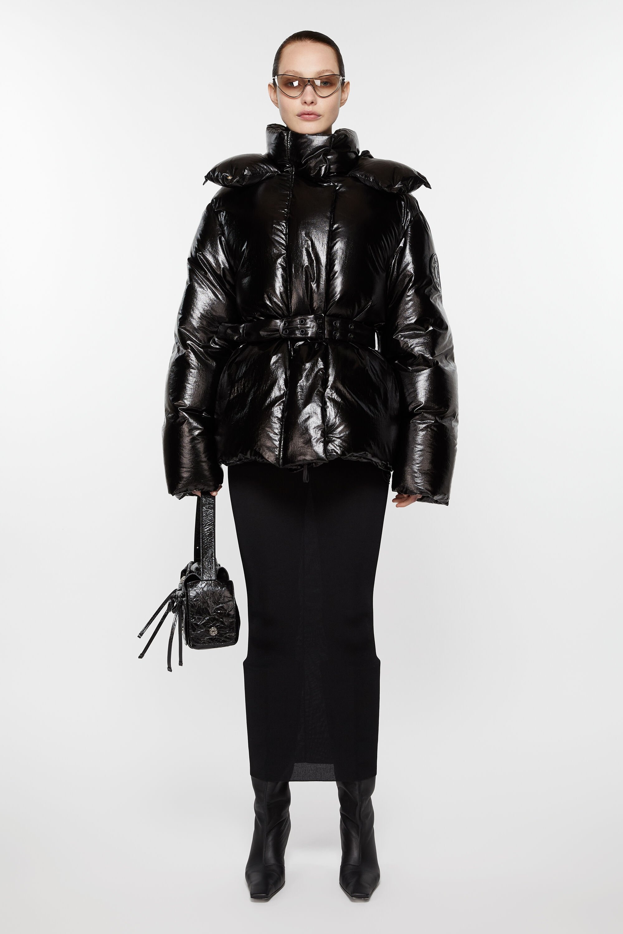 Hooded puffer jacket - Black - 2
