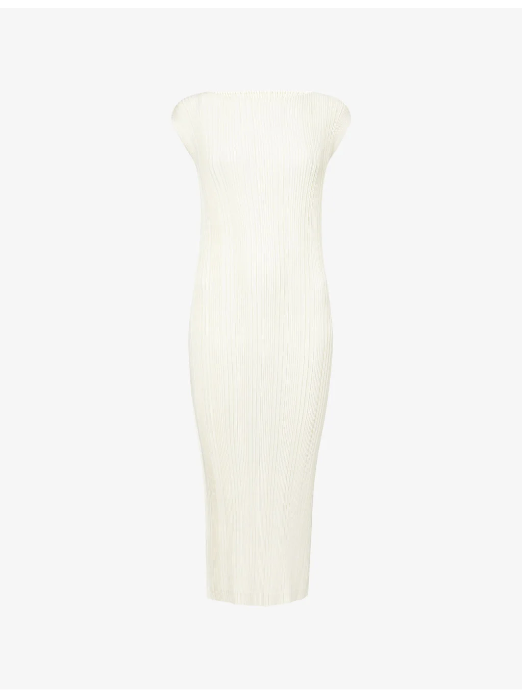 Sleeveless Pleats Knitted Midi Dress - 1