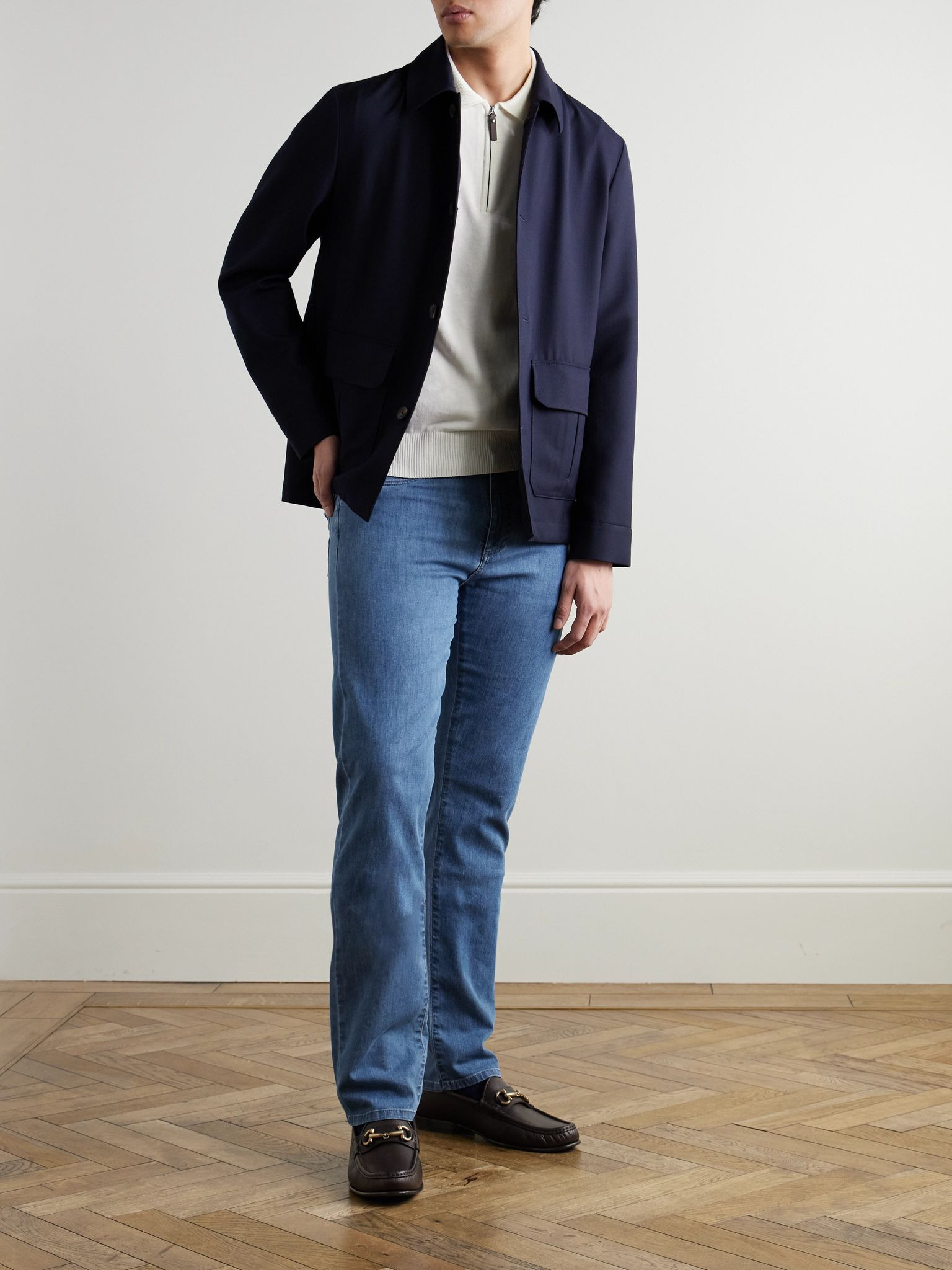 Slim-Fit Straight-Leg Jeans Blue - 2