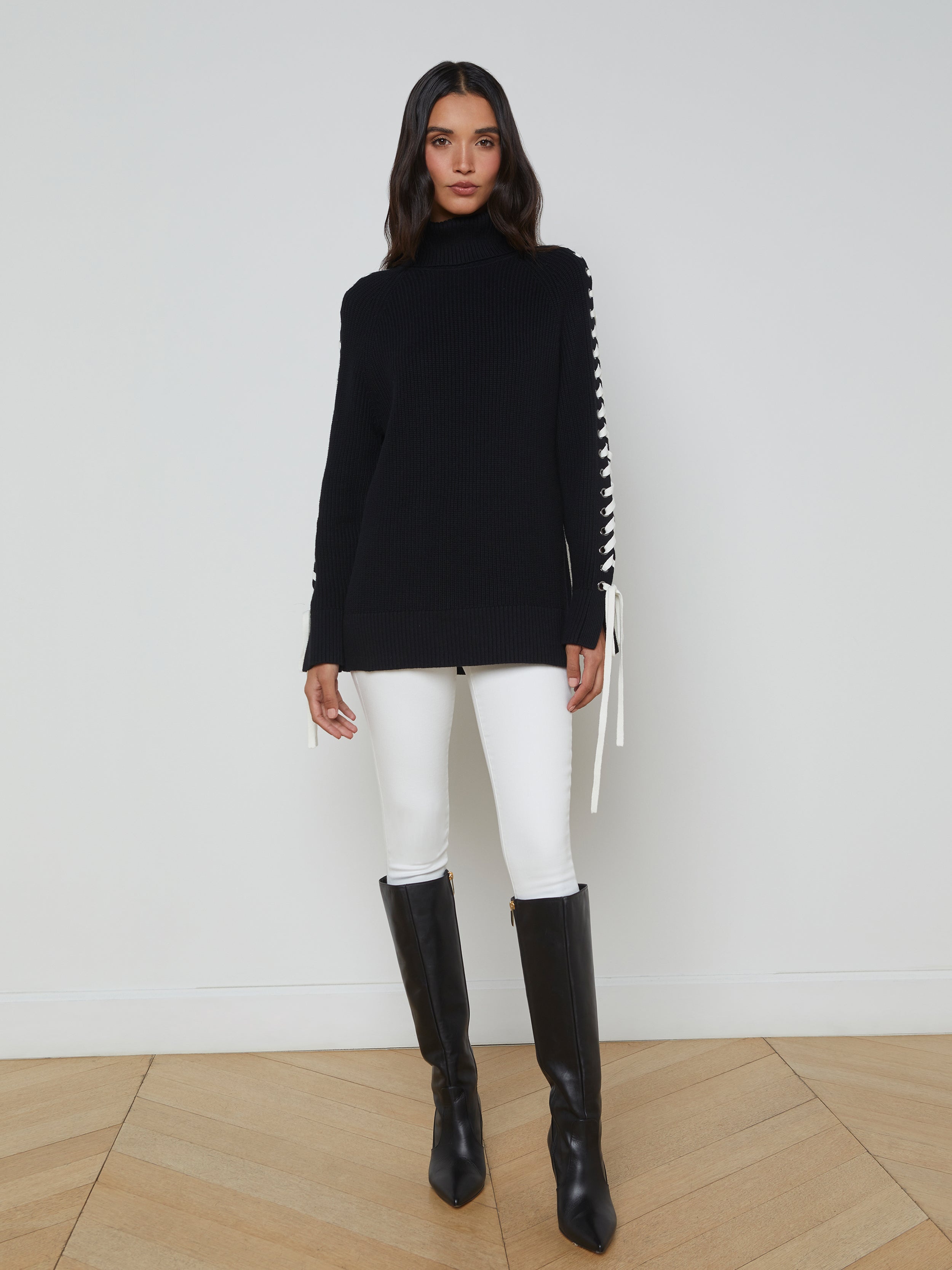 Nola Lace-Up Turtleneck - 6