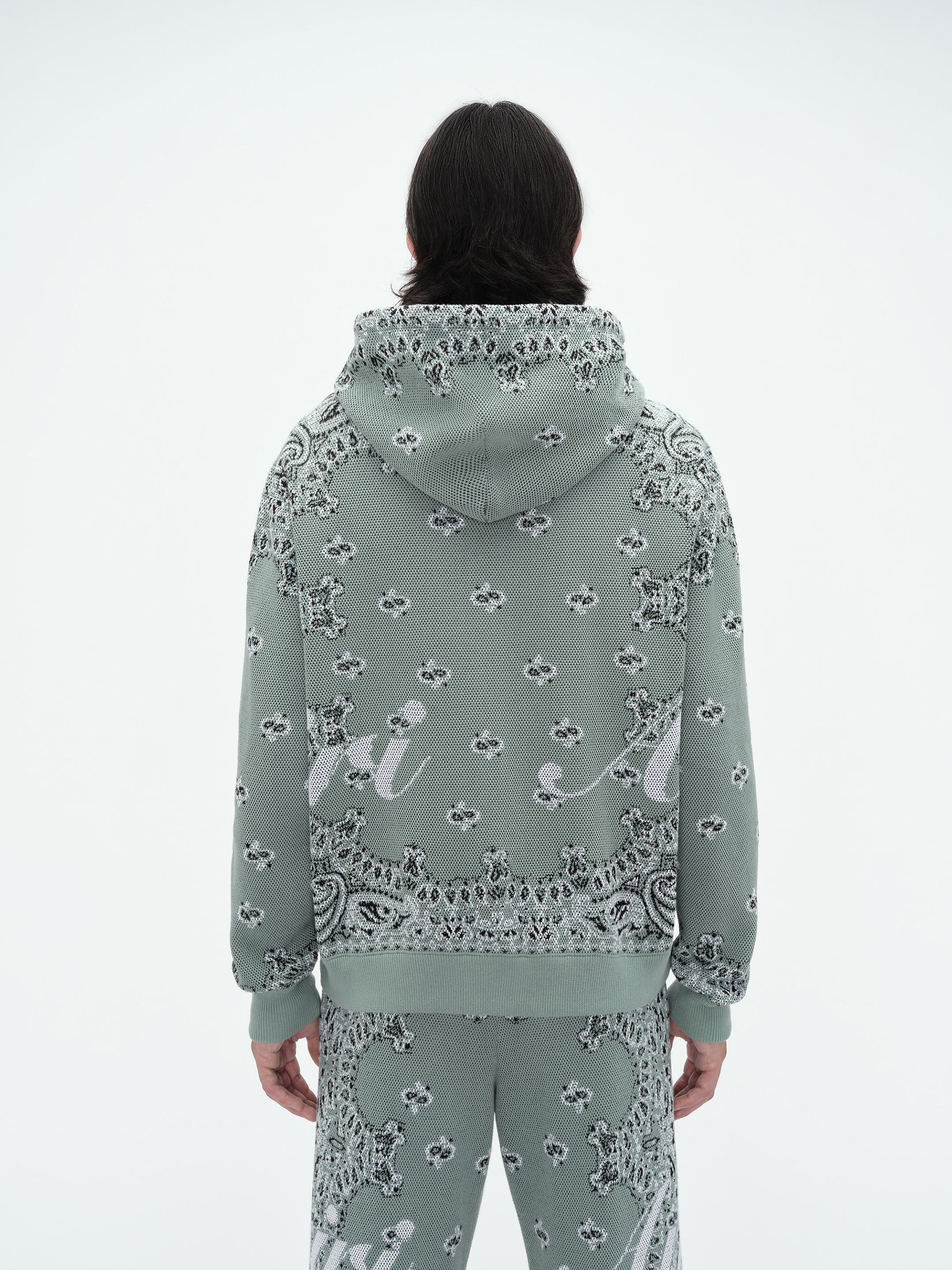 BANDANA KNIT HOODIE - 4
