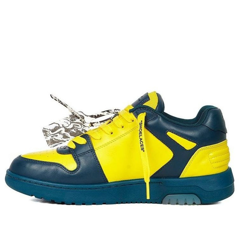 Off-White Out Of Office Zip Tie Sneakers 'Yellow Navy' OMIA189R21LEA0014518 - 1
