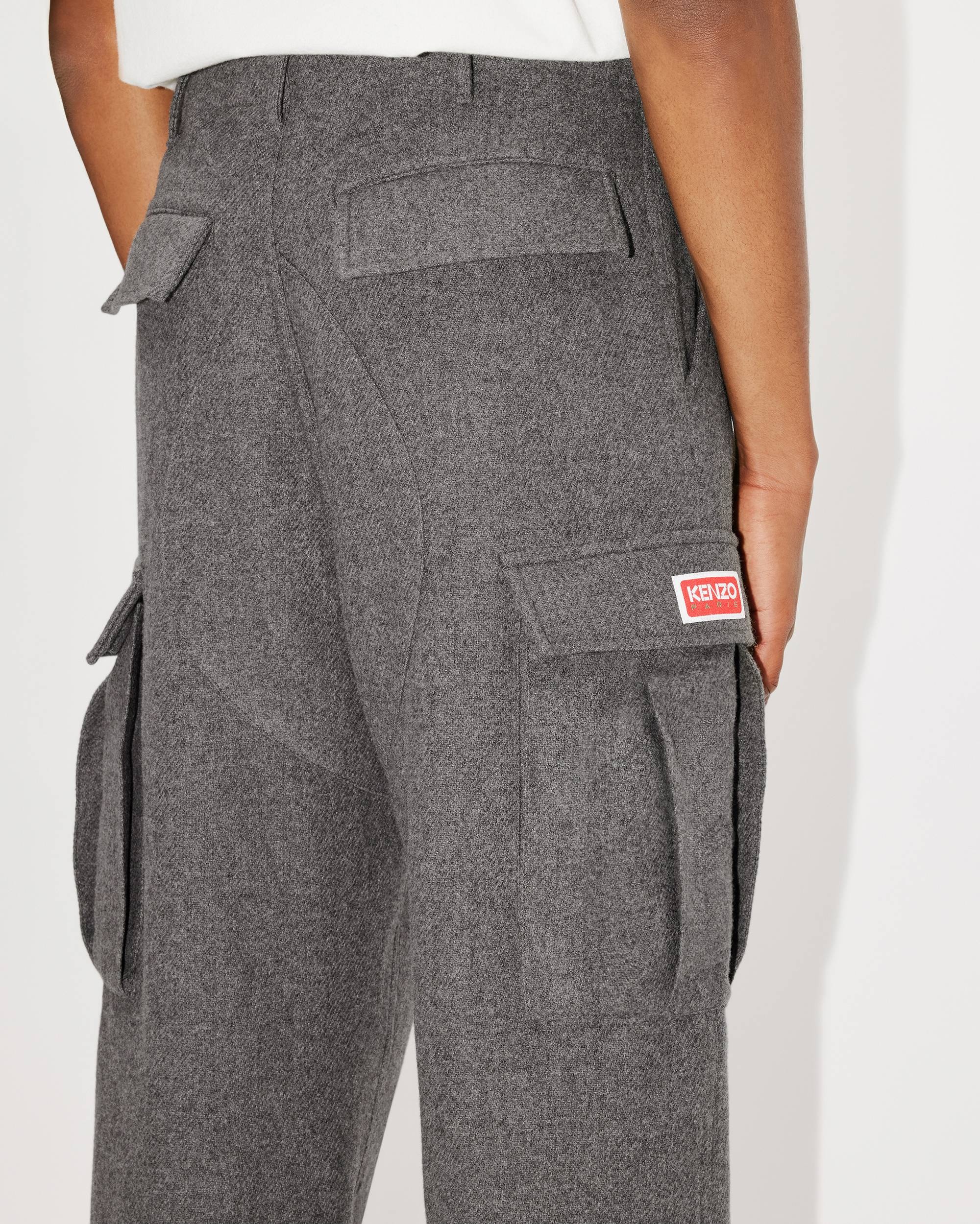 Wool cargo trousers - 7