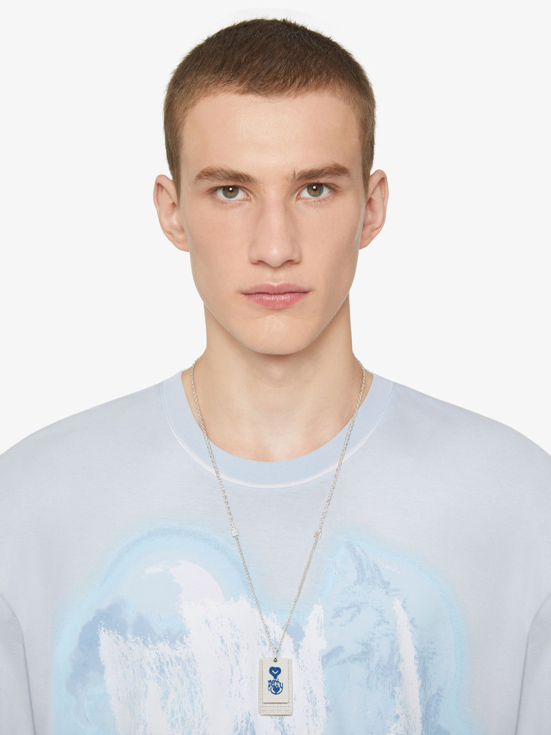GIVENCHY DOUBLE TAG NECKLACE IN METAL 3