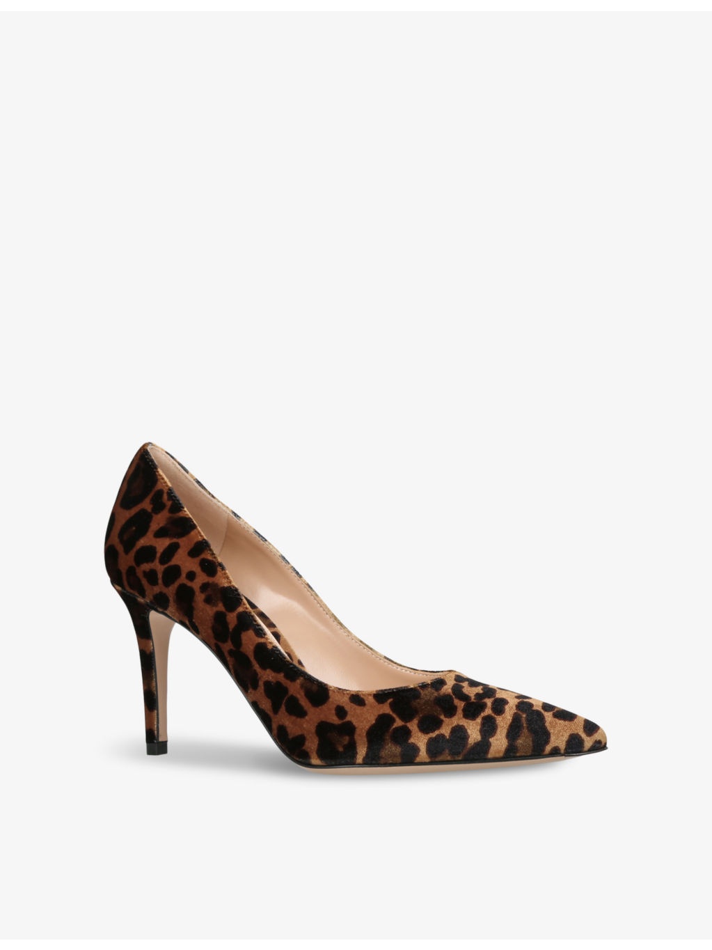 Gianvito 85 leopard suede heeled courts - 3