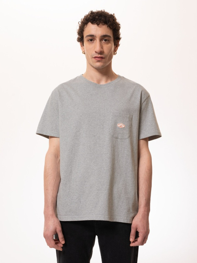 Nudie Jeans Leffe Pocket Tee Greymelange outlook