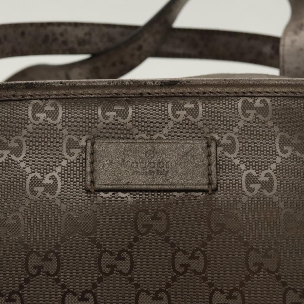 GUCCI GG Implementation Tote Bag Silver Metallic - 14