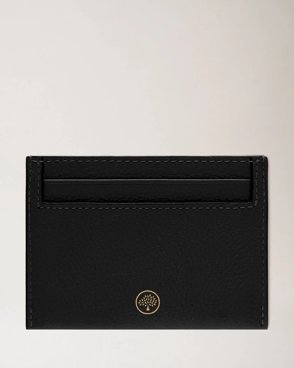 Credit Card Slip Small Classic Grain Leather (Black) - 2