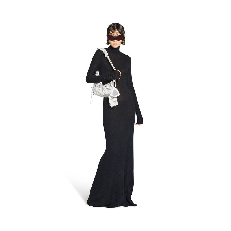 Women's Le Cagole Xs Shoulder Bag With Piercing in Optic White 3