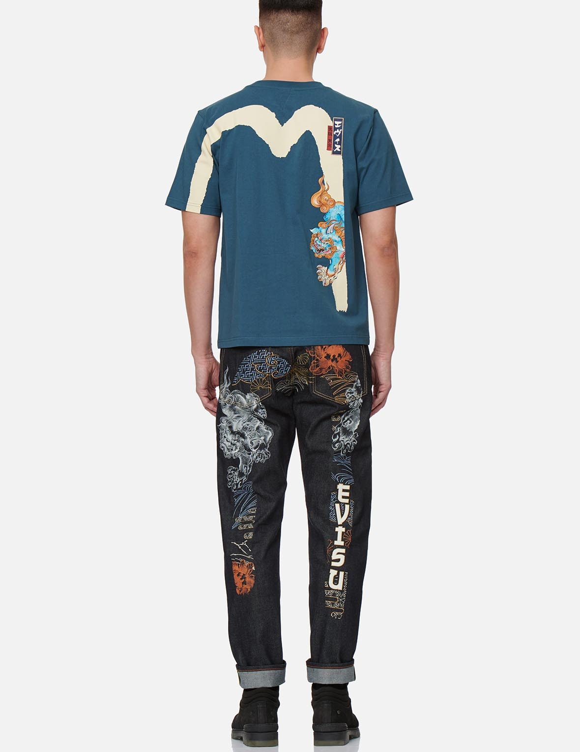 KOMAINU AND JAPANESE-PATTERN DAICOCK CARROT FIT JEANS #2017 - 5