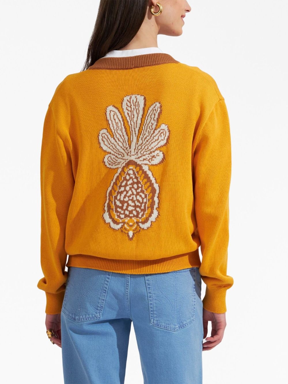 Pineapple-print cardigan - 3