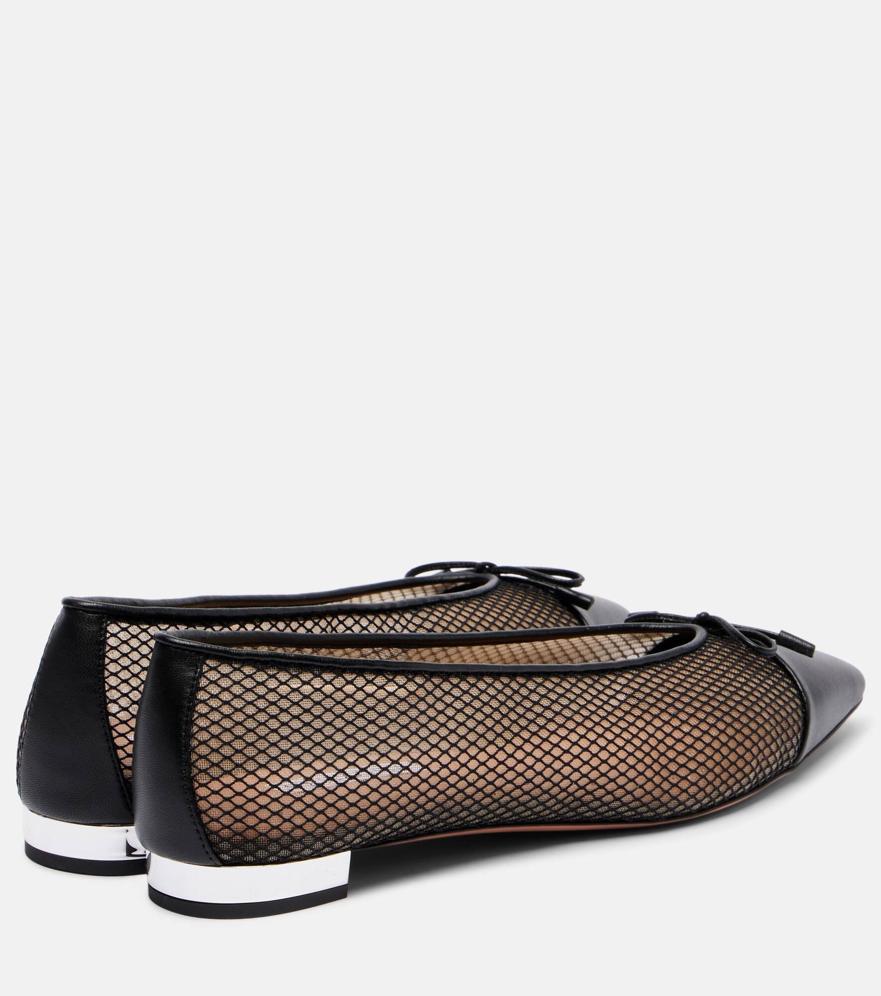 Gioia mesh and leather ballet flats - 2