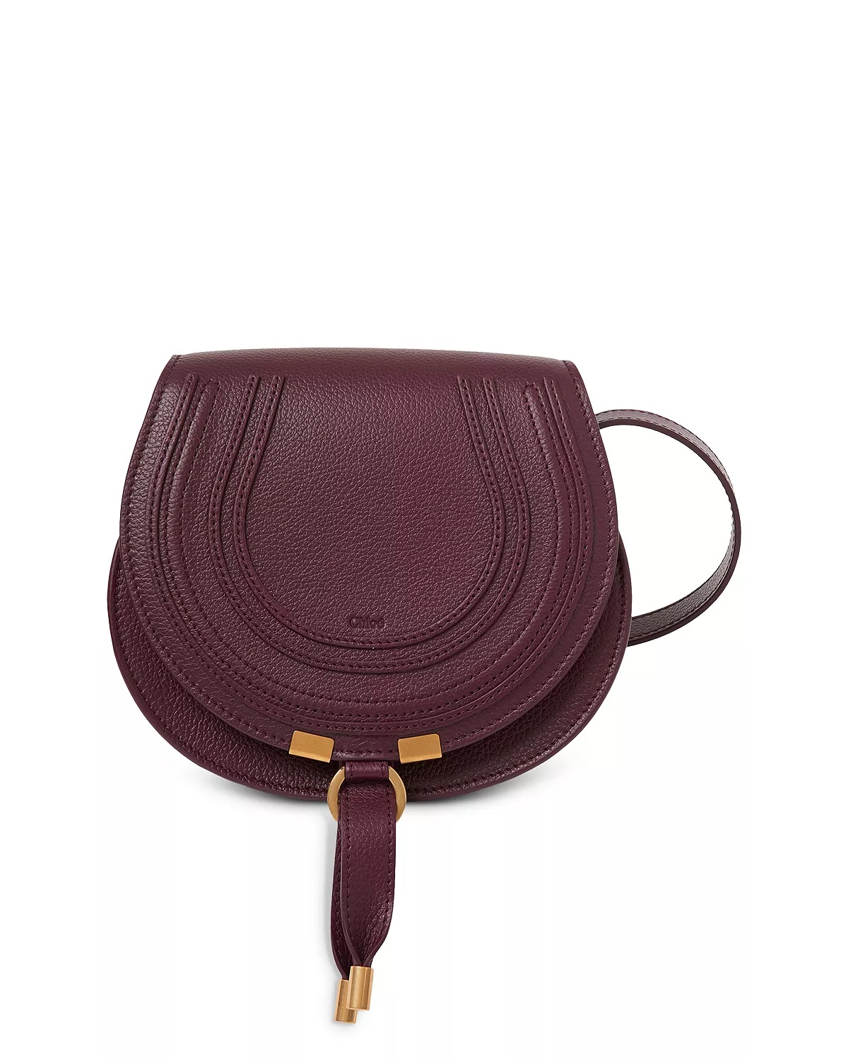 Marcie Small Leather Saddle Bag - 5