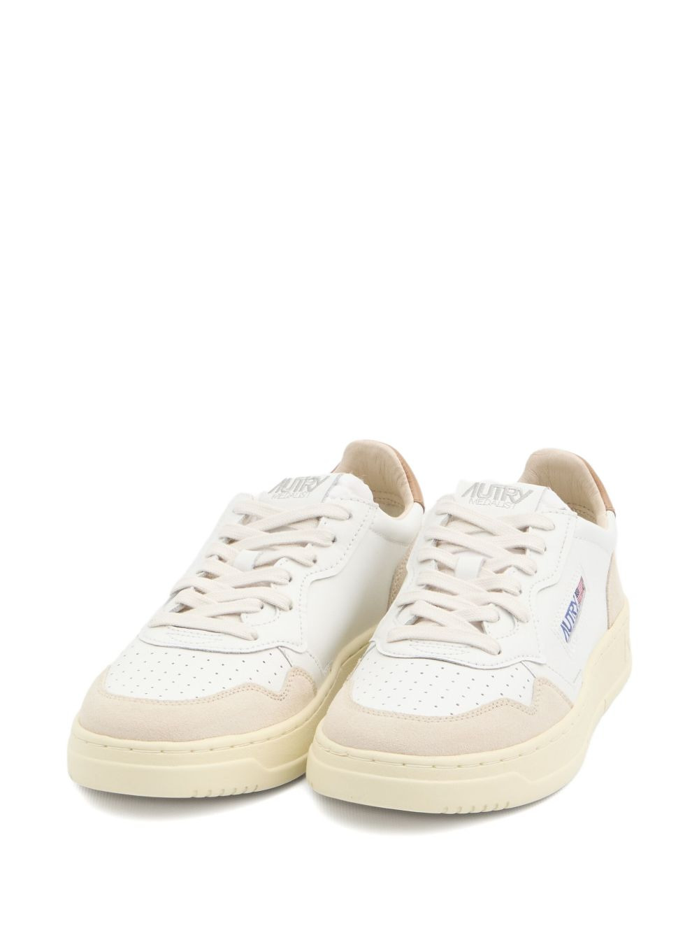 perforated suede leather sneakers - 2