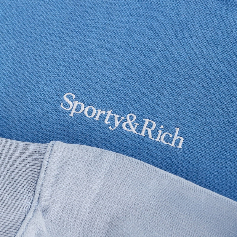 Sporty & Rich Serif Logo Embroidered Hoodie 6