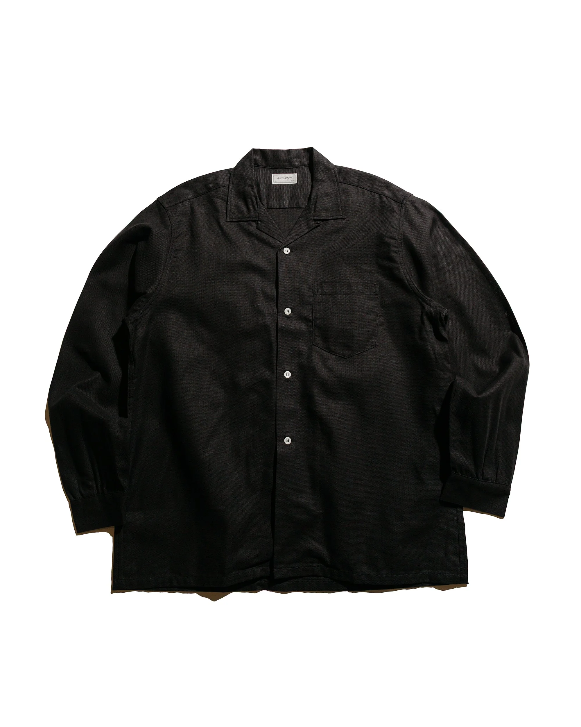 MS25010 Joe McCoy Panama Shirt L/S Black - 1
