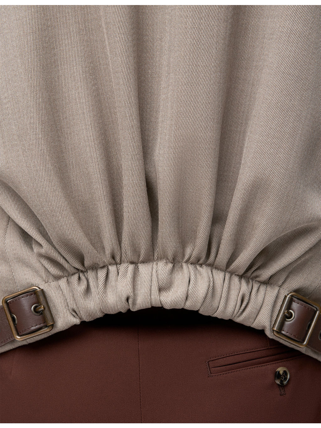 Tailored Ruched-Back Wool-Blend Jacket - 5