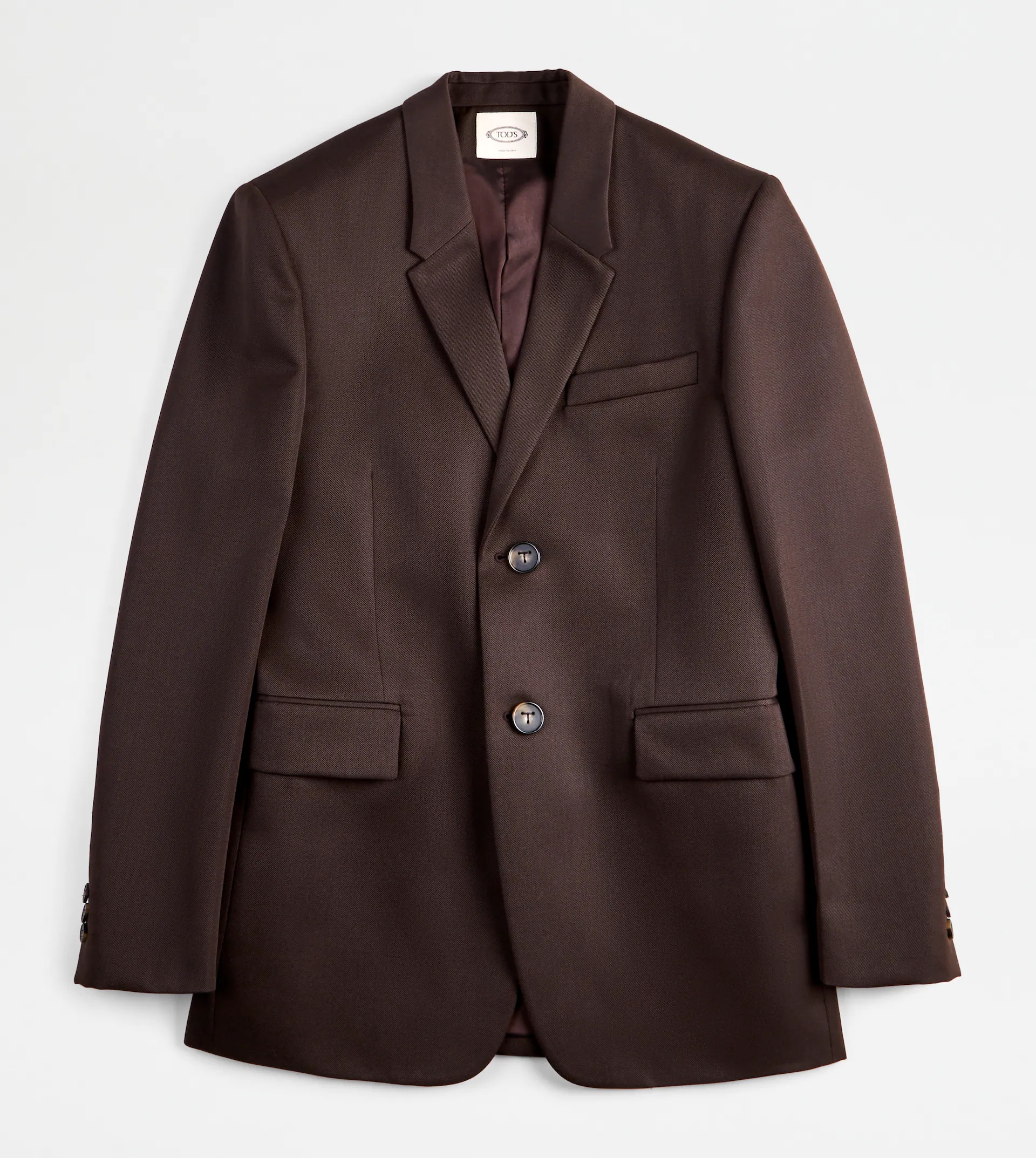 OVER BLAZER IN WOOL - BROWN - 1