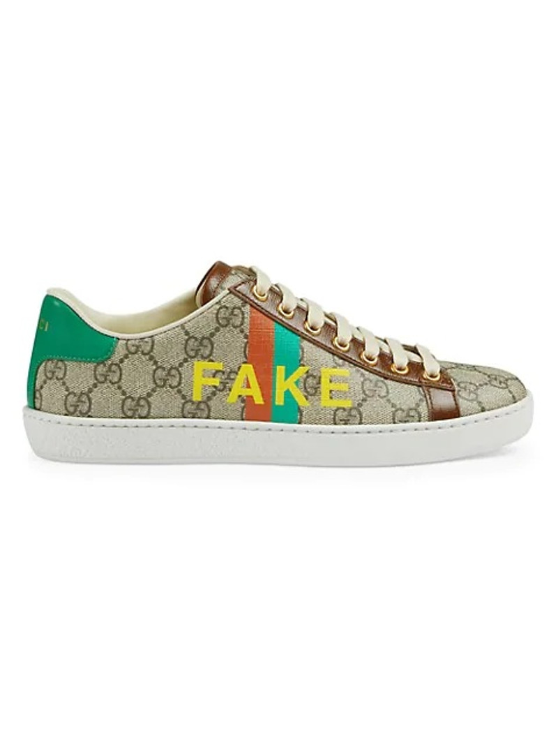 여성 'Fake/Not' 인쇄 Ace 운동화 - 1