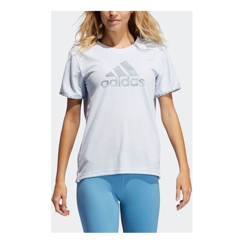 (WMNS) adidas BOS Necessi T-Shirt Asia Sizing 'Blue' GQ9413 - 2