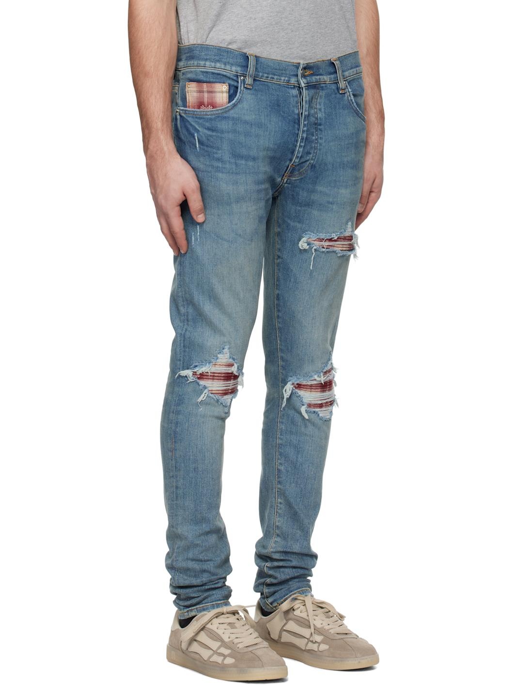 Blue MA Quad Plaid MX1 Jeans - 2