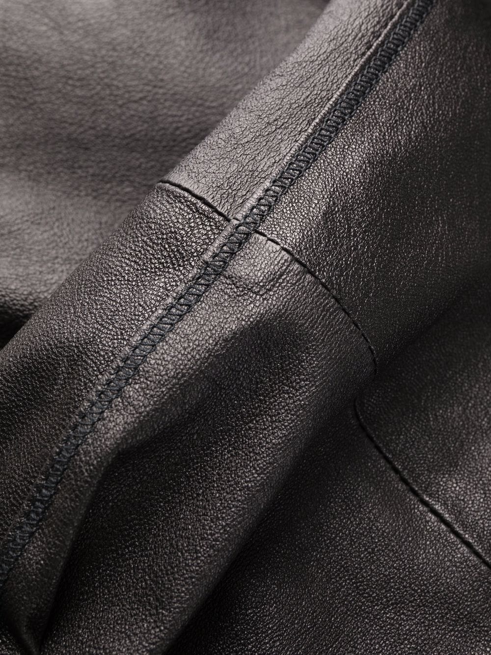 polished-finish zip-detail trousers - 7