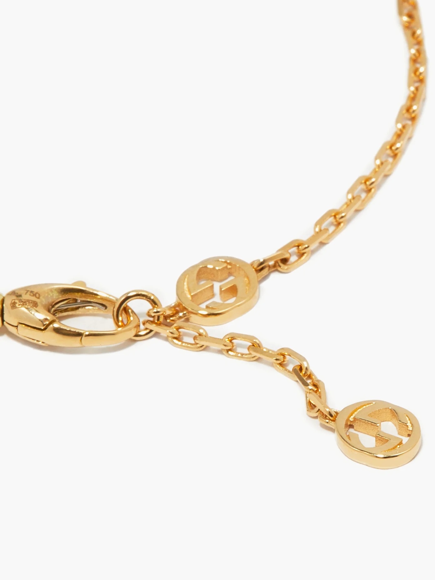 GG-logo 18kt gold chain-link bracelet - 3