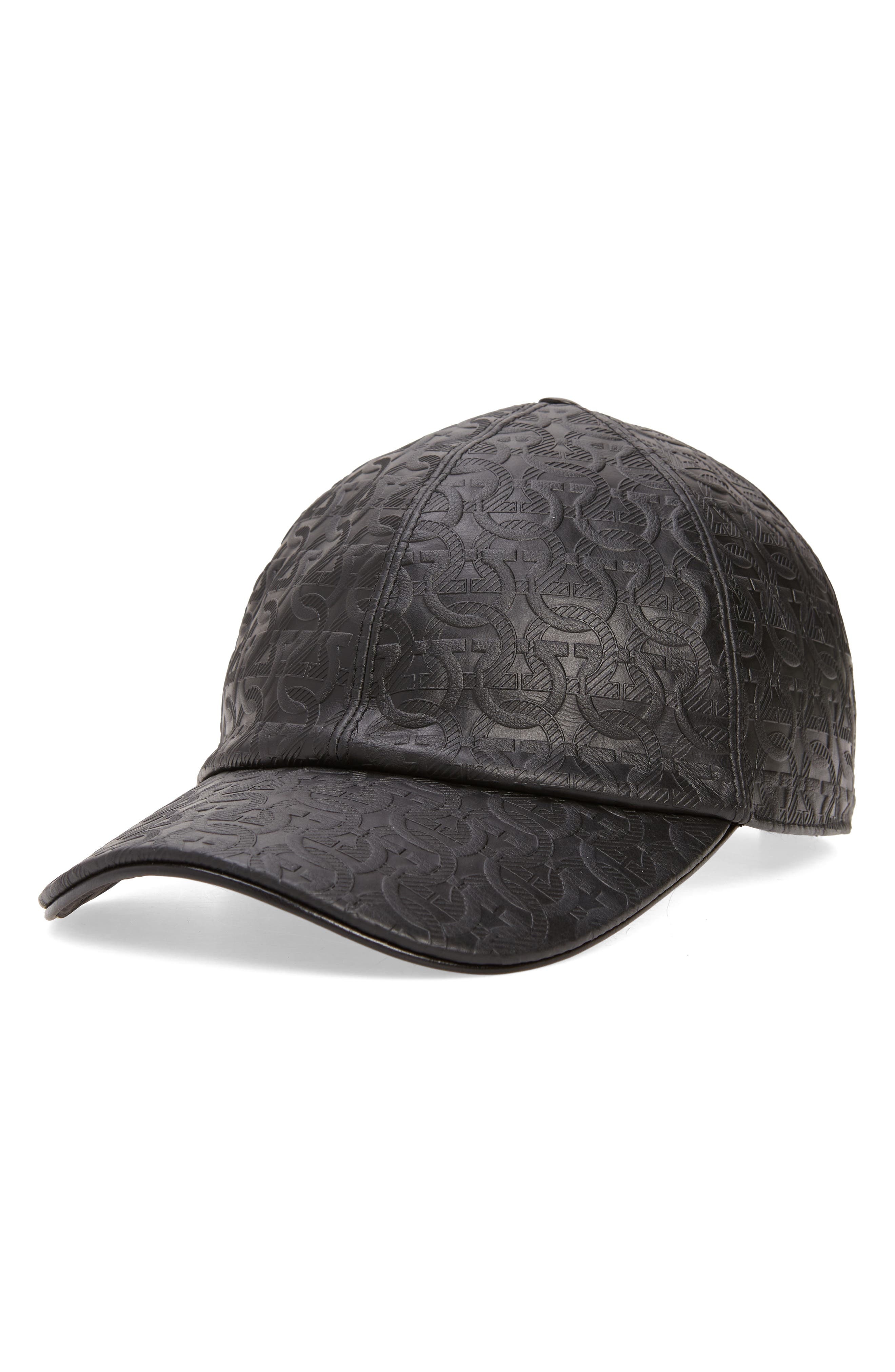 Gancini Leather Baseball Cap - 1