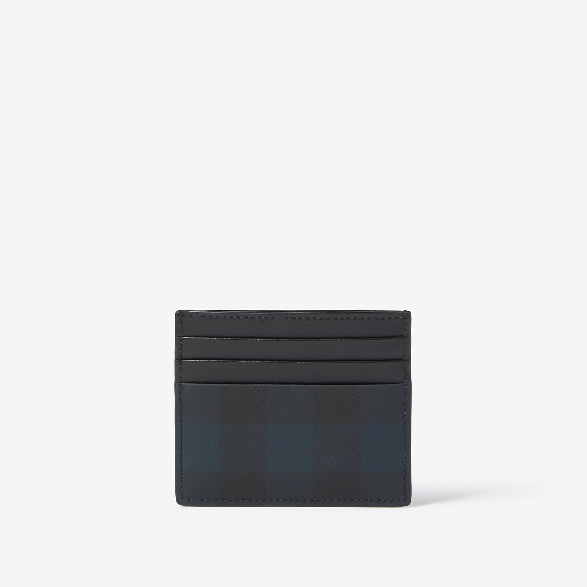 Check and Leather Card Case - 3