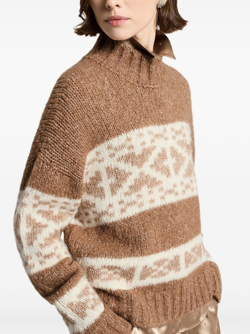 fairisle-pattern high-neck sweater 5