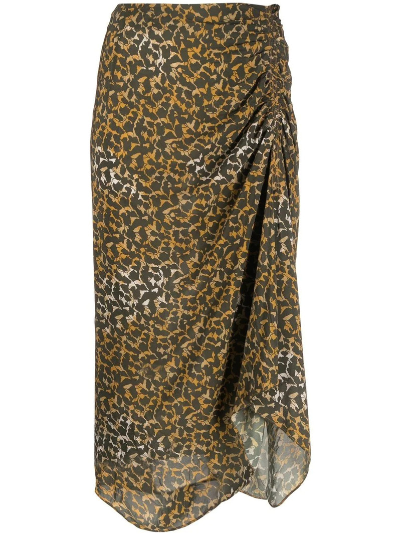 Azaria floral-print draped skirt 1