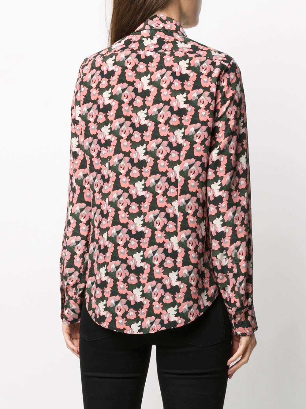 long sleeved floral print shirt - 4