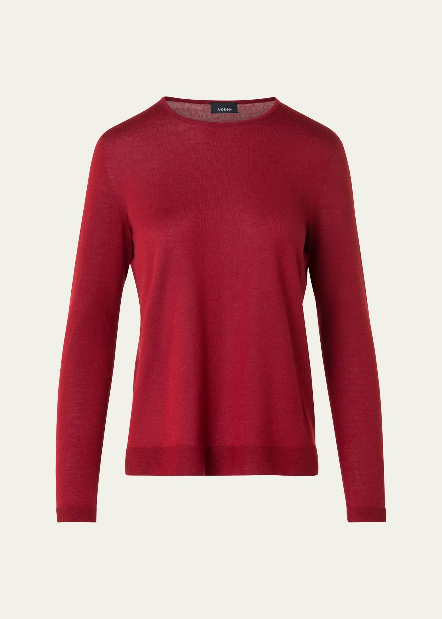Cashmere-Silk Fine Gauge Seamless Knit Sweater - 1
