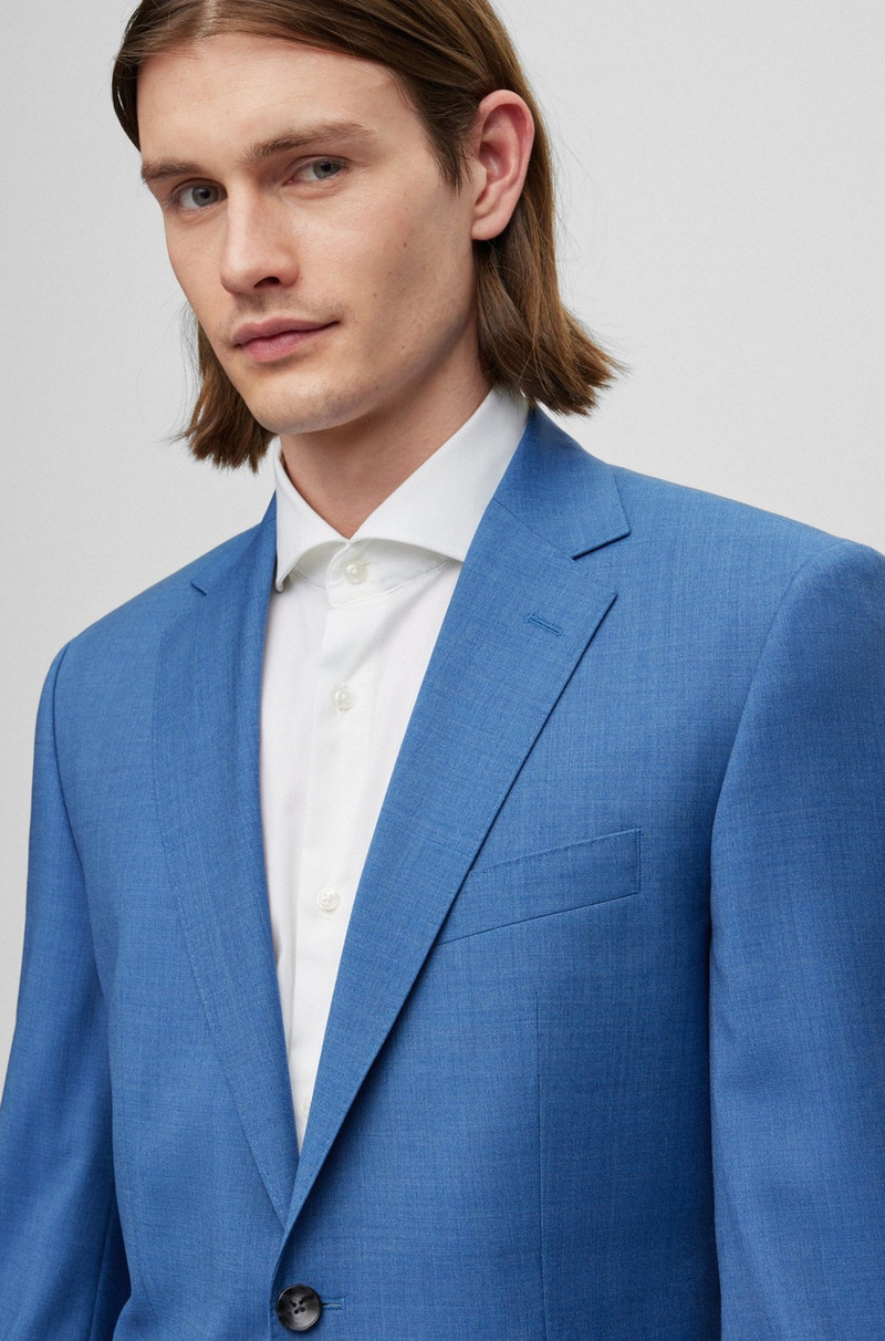 REGULAR-FIT SUIT IN VIRGIN WOOL WITH FULL LINING 5