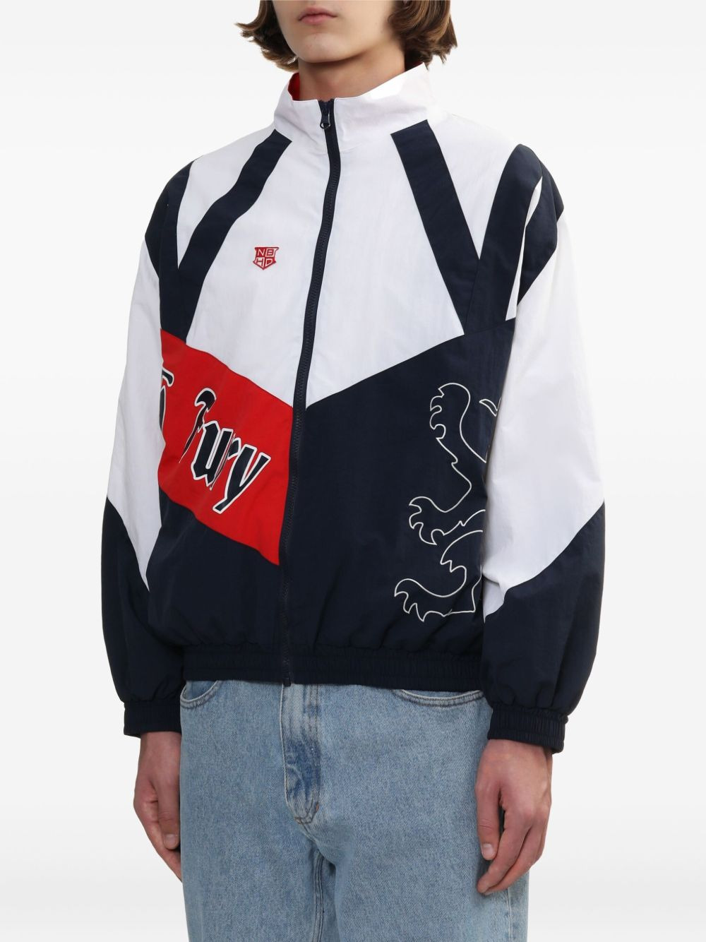 colour-block jacket - 3
