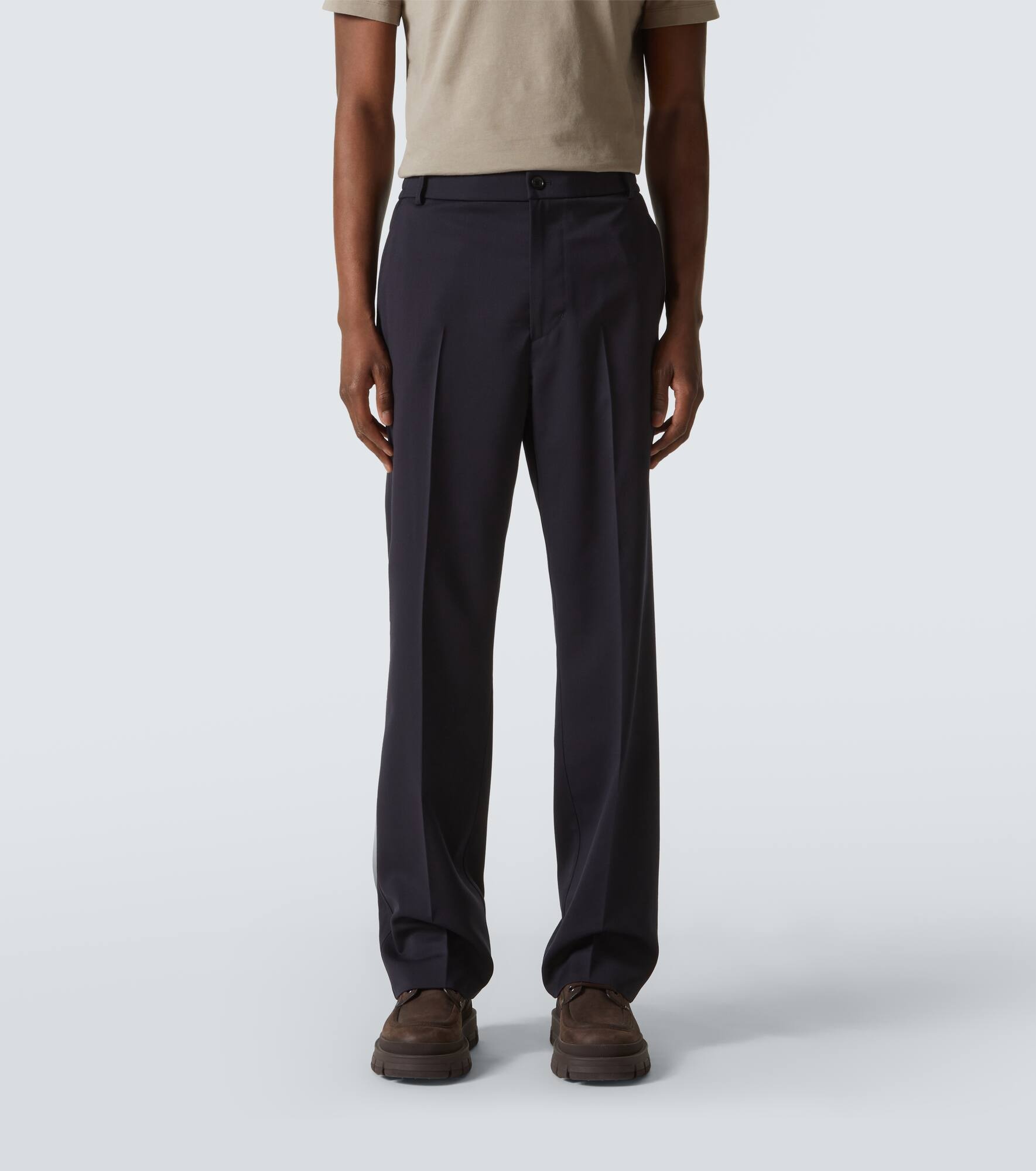 Sportivo wool-blend straight pants - 3