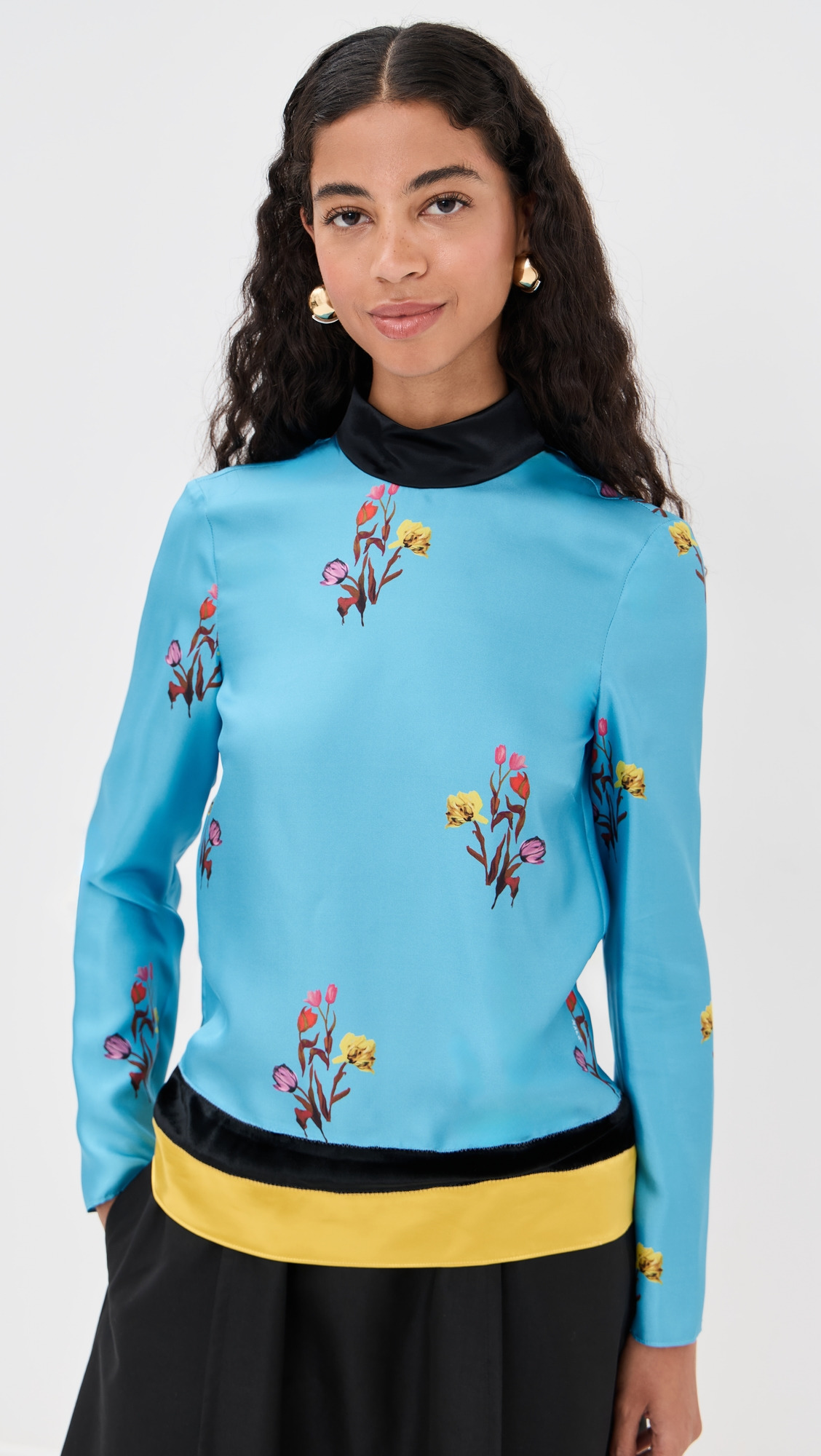 Silk Long Sleeve Top - 6
