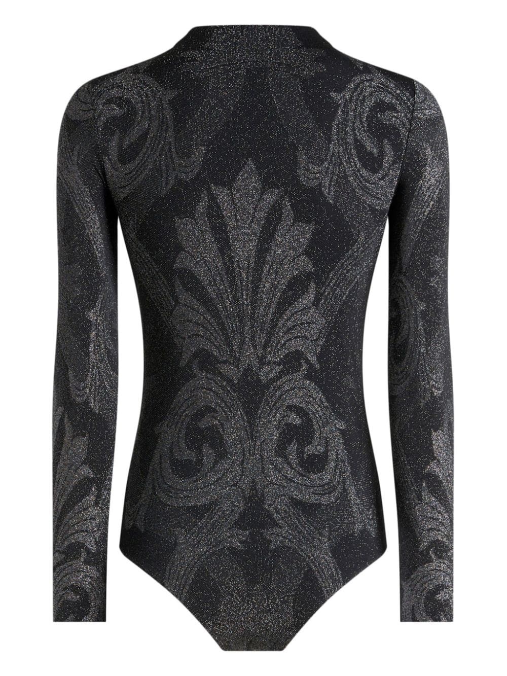 metallic-effect jacquard bodysuit - 3