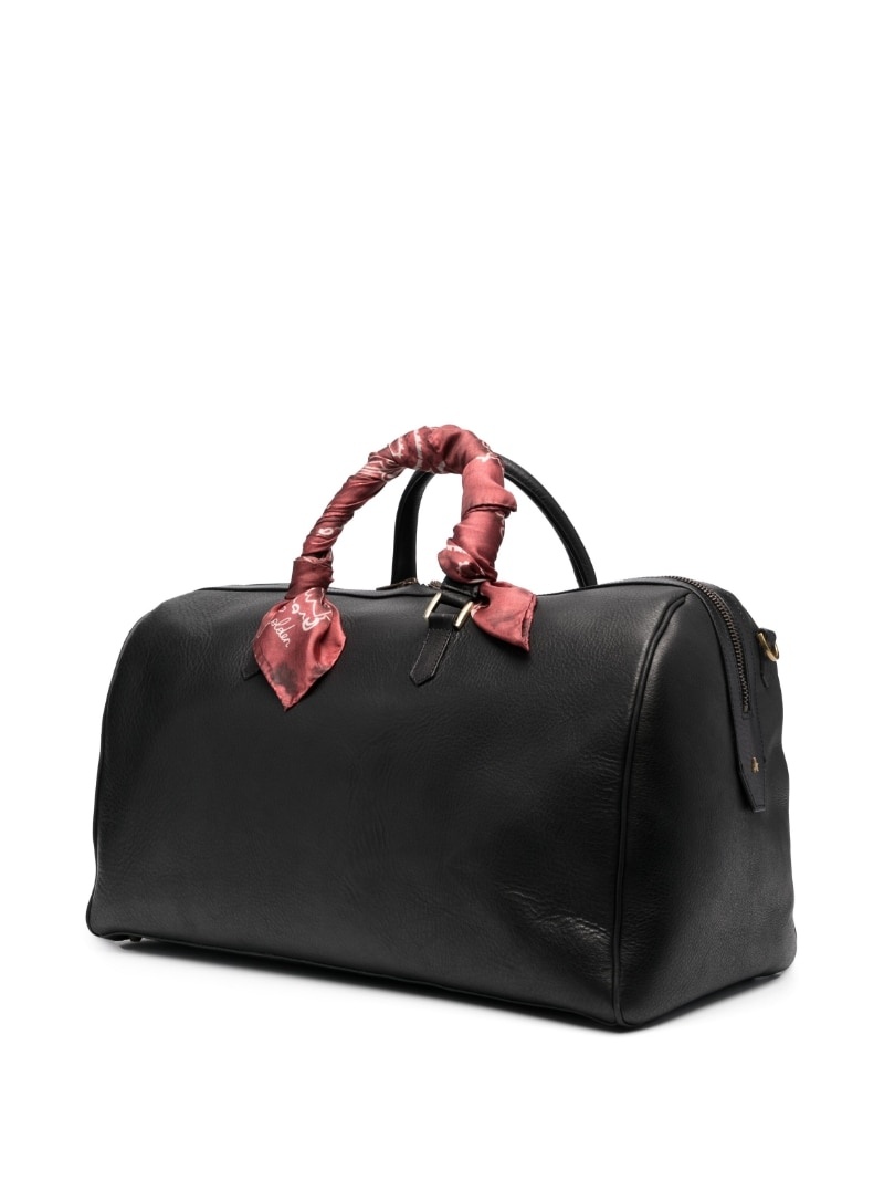 zip-up leather duffle bag - 2