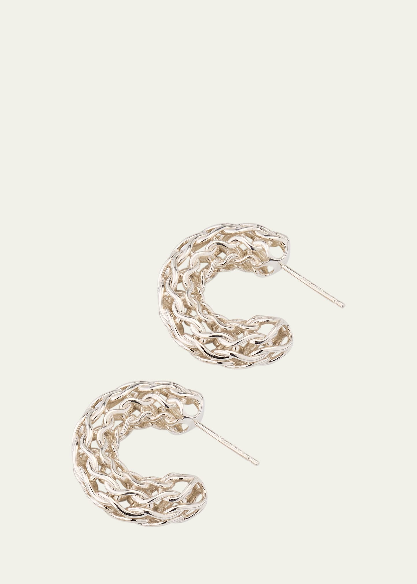 Woven Earrings in Sterling Silver - 3