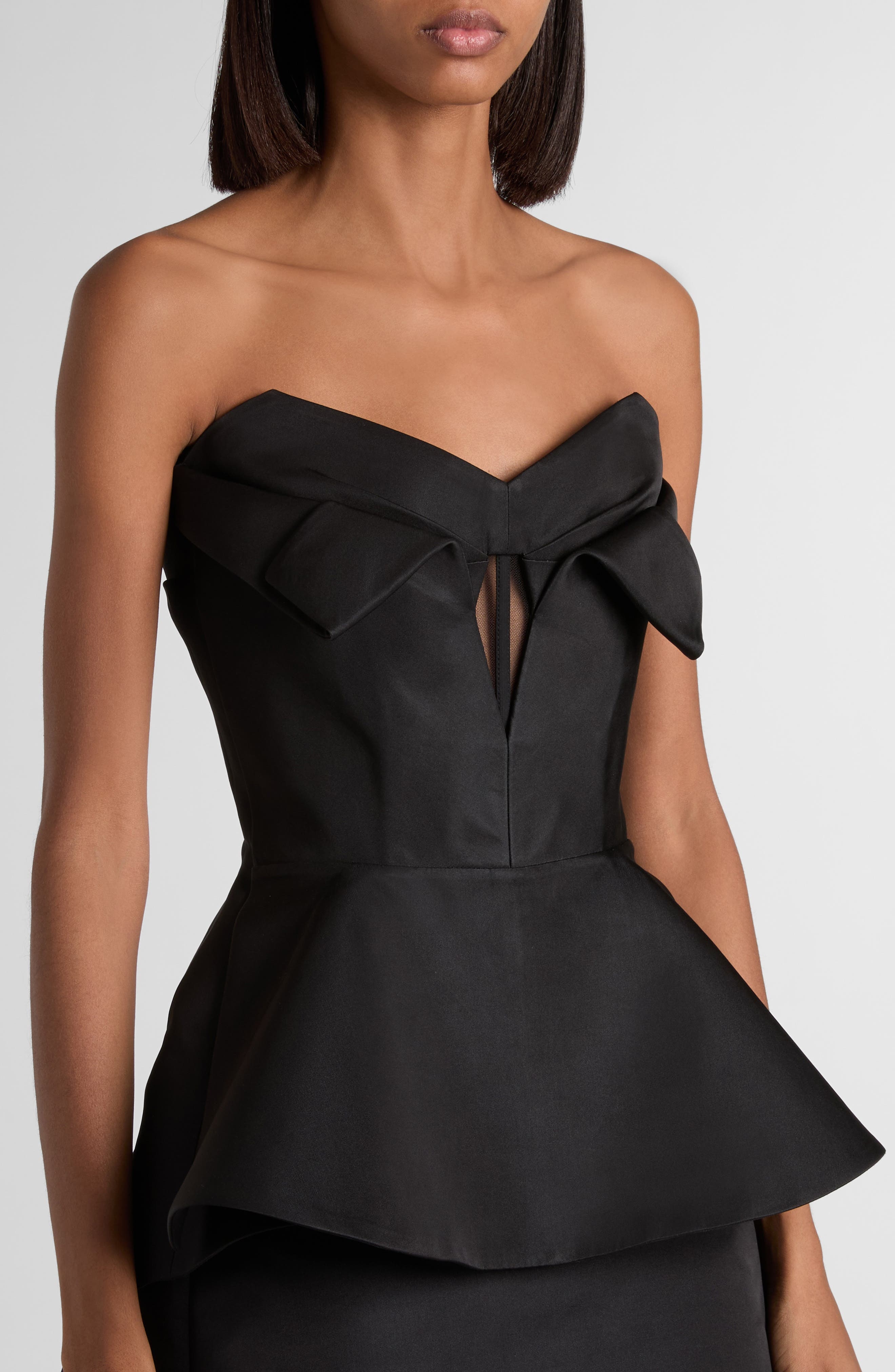 McQueen Strapless Corset Top in Black at Nordstrom - 5