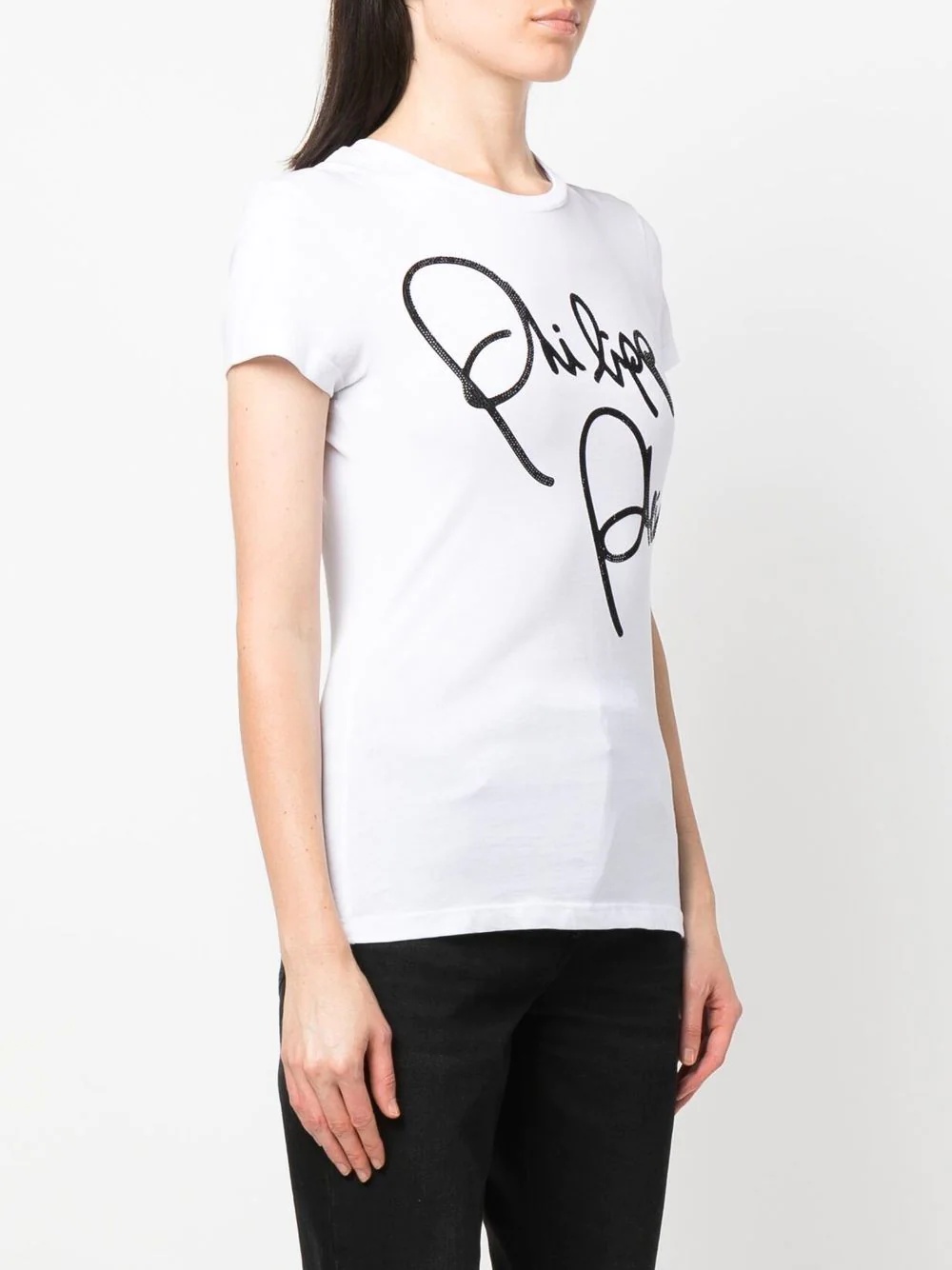 logo-print embellished T-shirt - 4