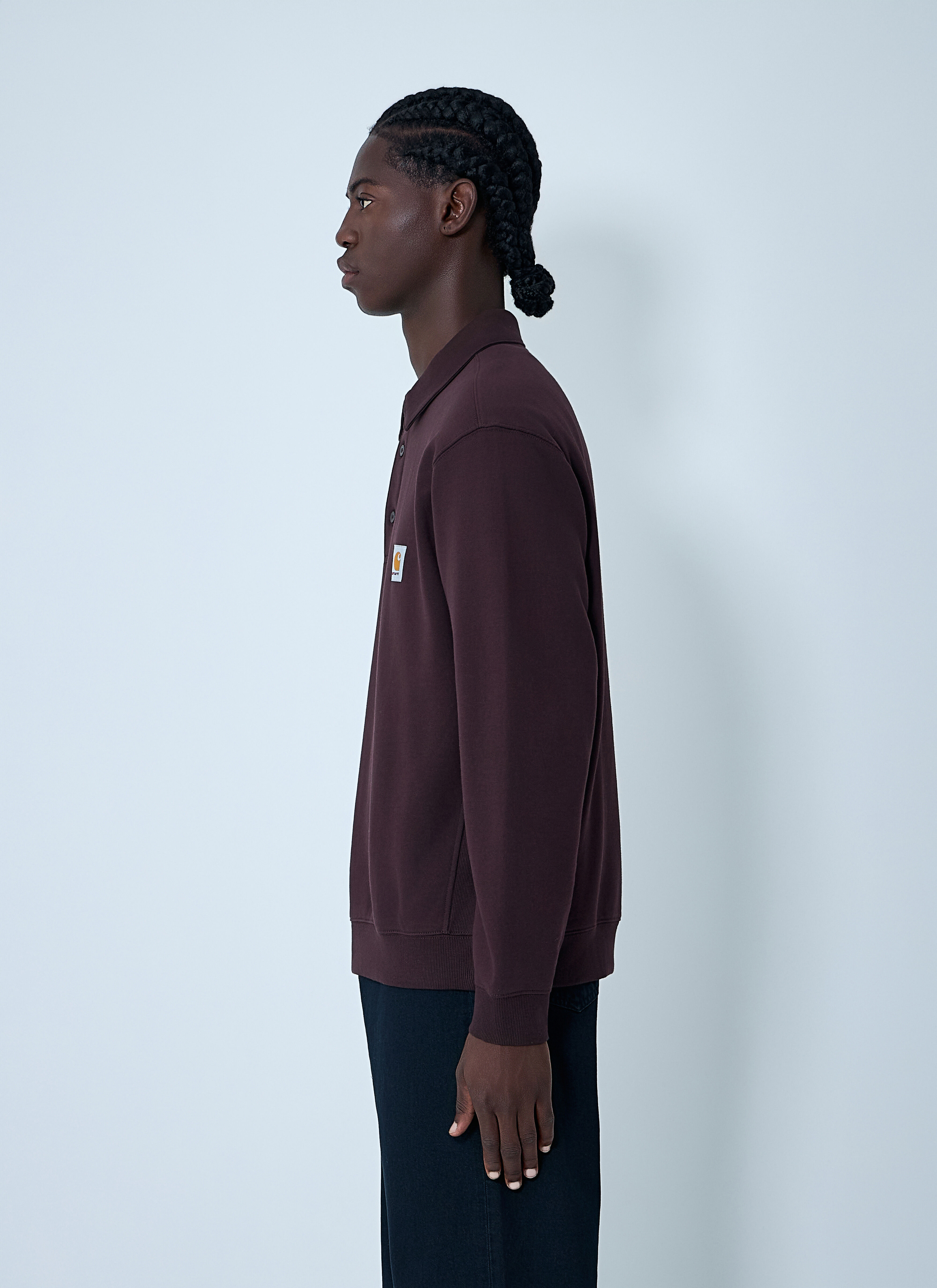 Logo Motif Polo Sweatshirt - 3