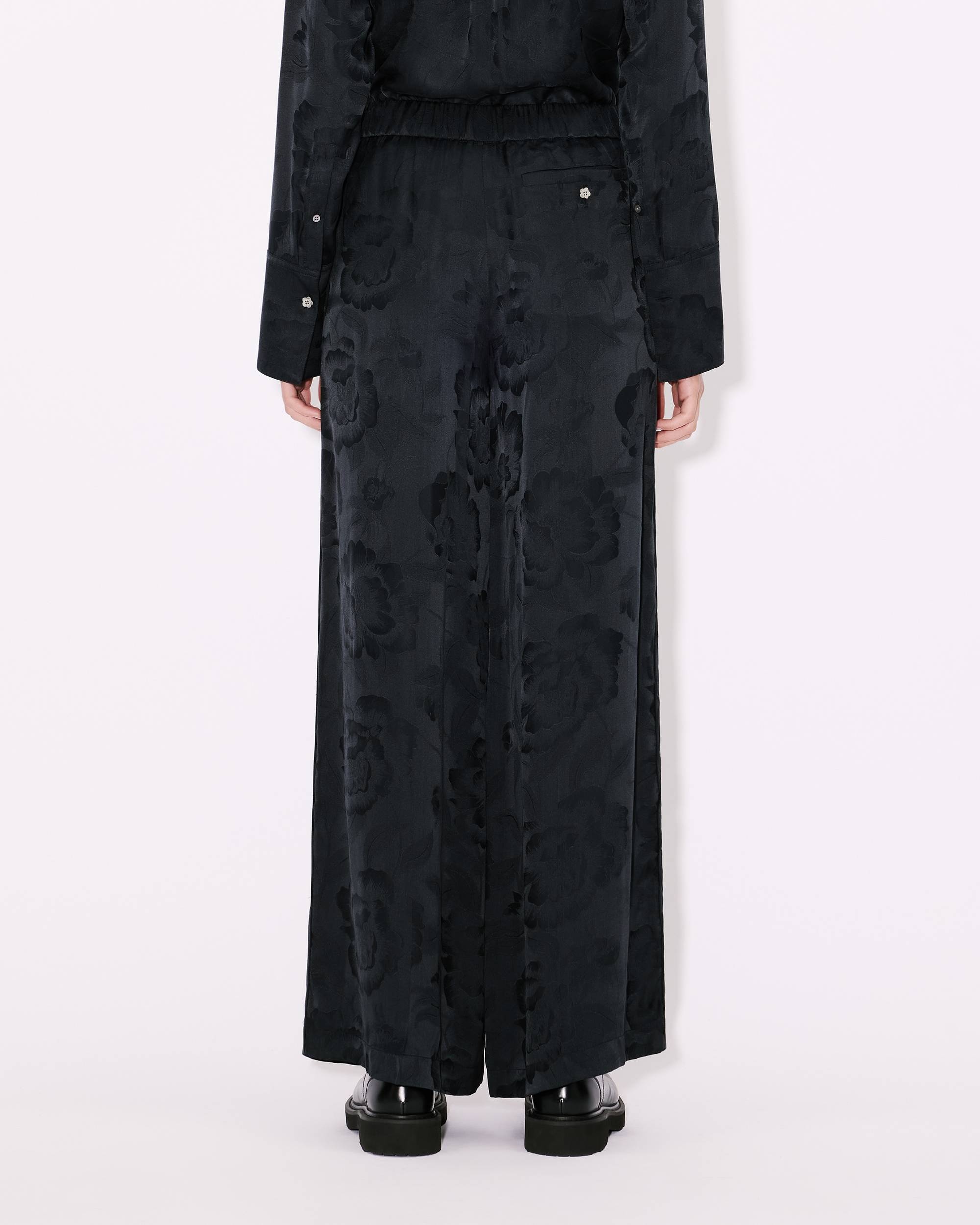 パンツ KENZO 'Kenzo Peonies' pants KENZO Peonies' cropped pants in cotton linen jacquard