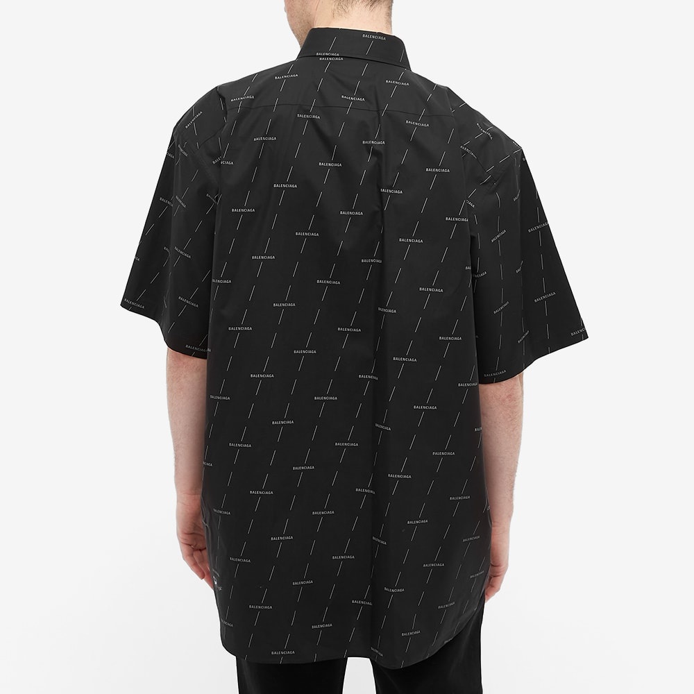 Balenciaga Short Sleeve All Over Print Logo Shirt - 5