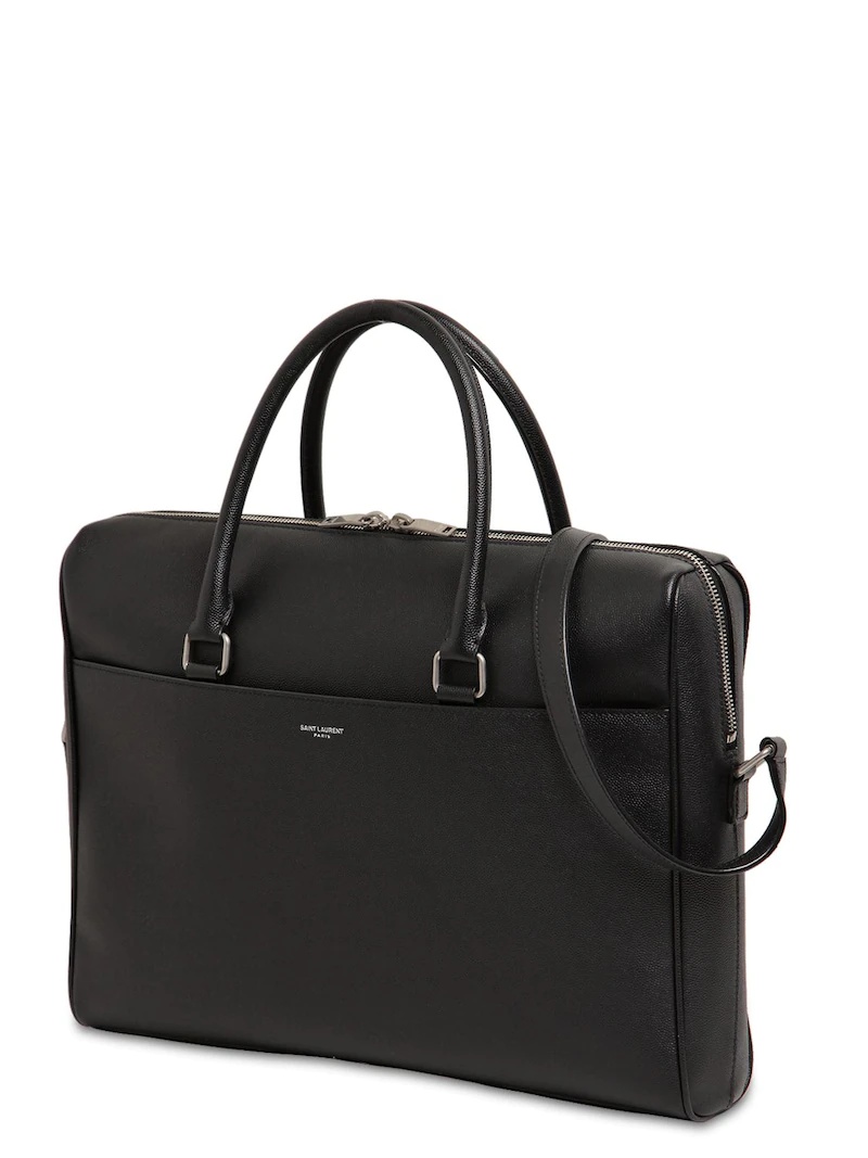 GRAINED LEATHER BUSINESS BAG - 4