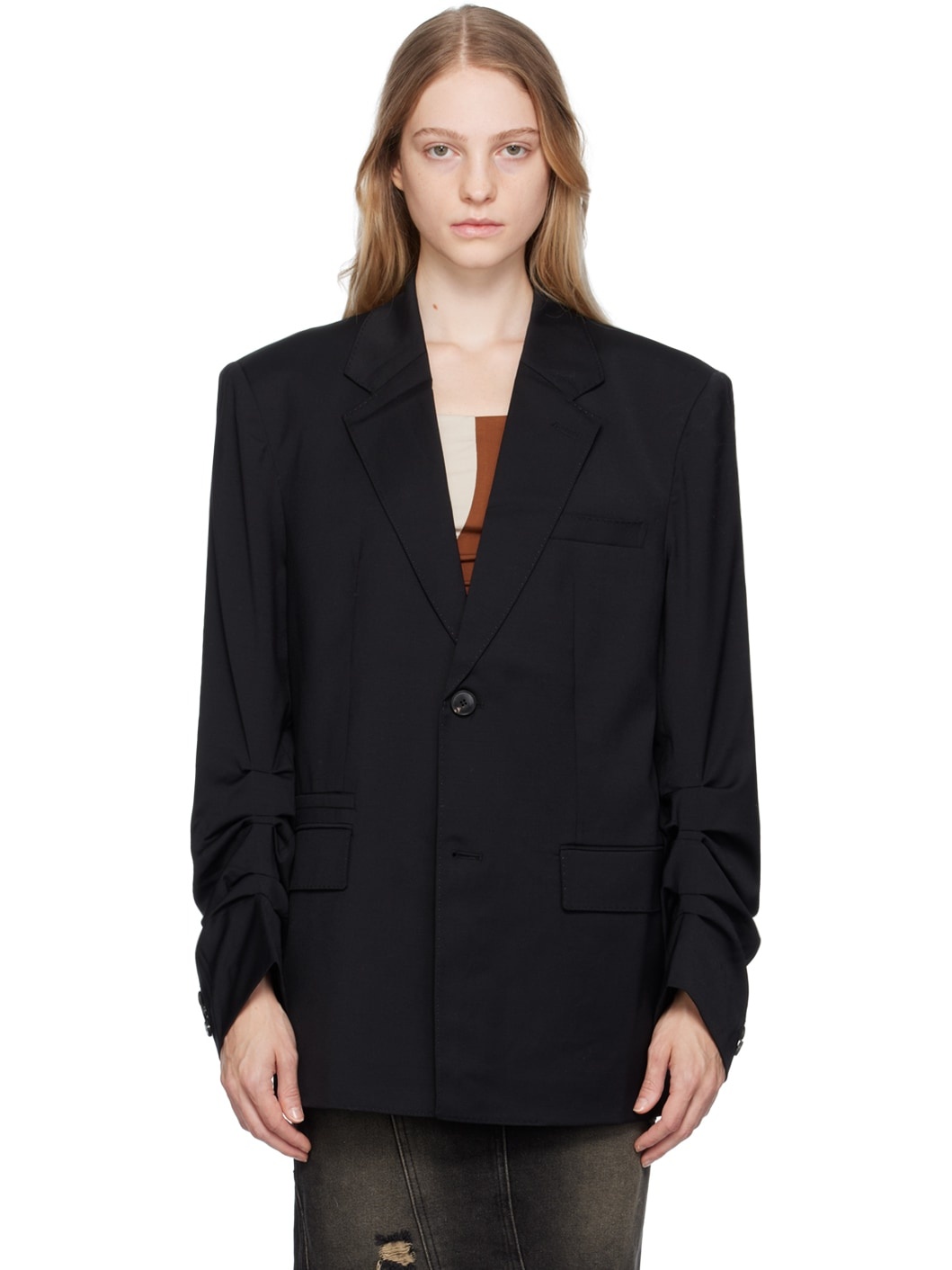 Black Two-Button Blazer - 1